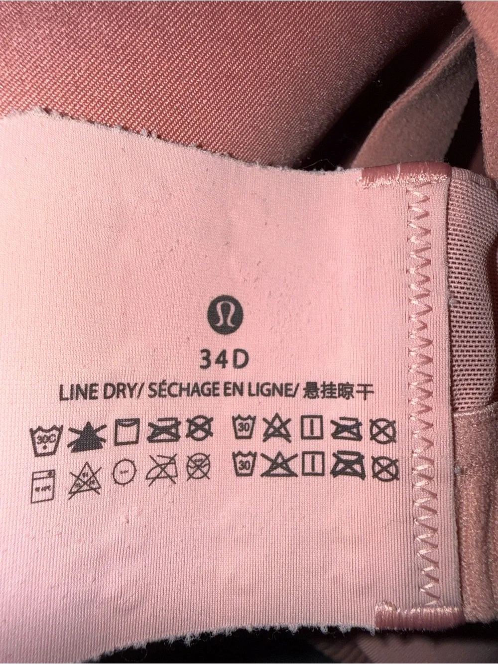 lululemon athletica Light Pink Cross-Back Padded Sports Bra